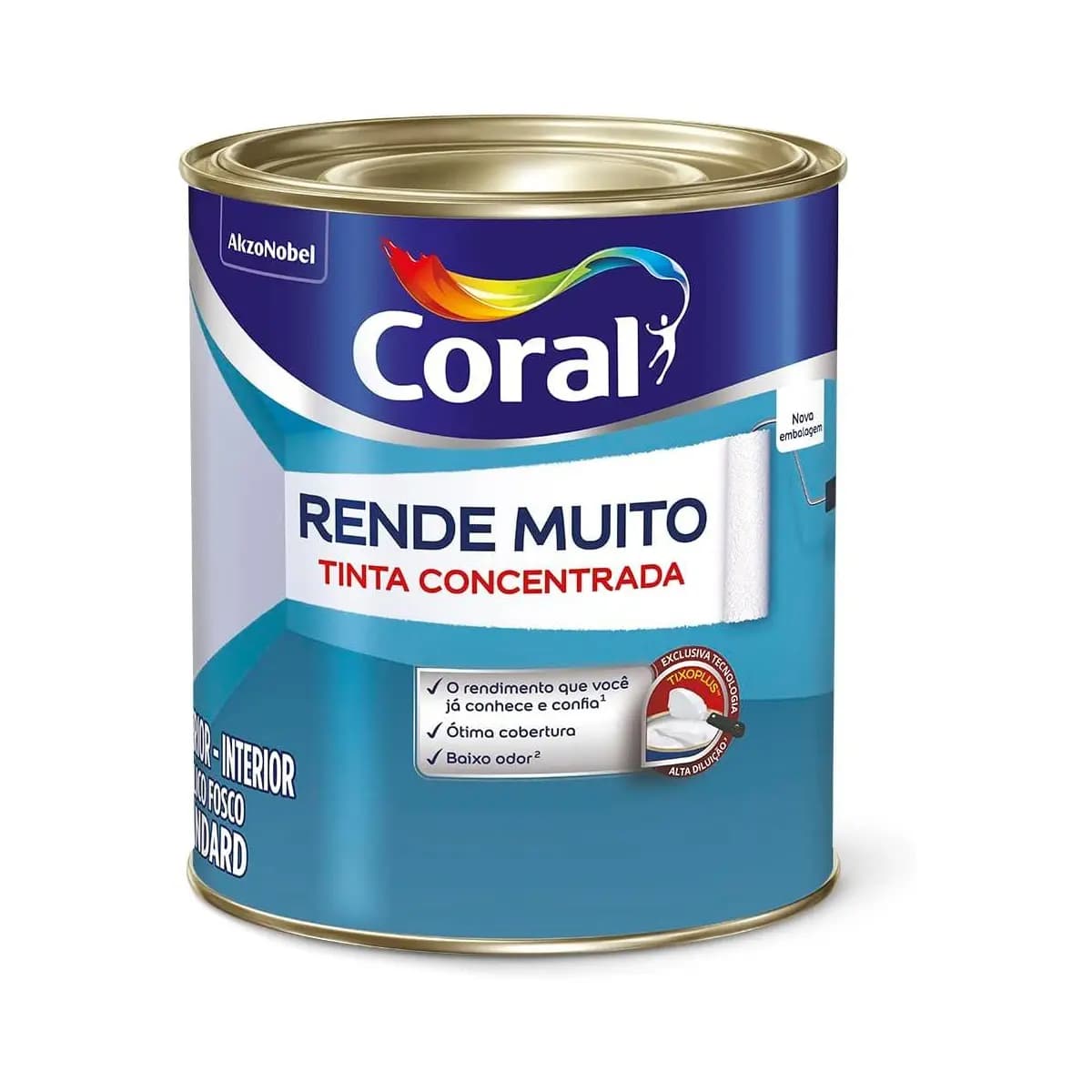Tinta Acrílica Rende Muito Fosco Branco 900ml Coral