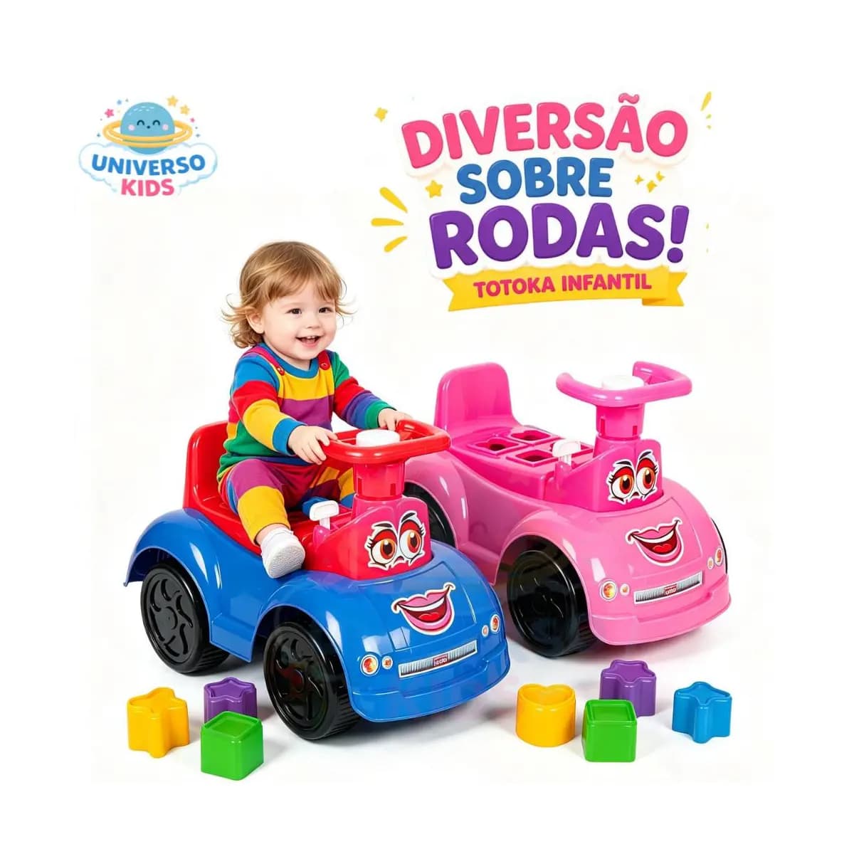 Totoka Totokinha Infantil Com Peças Geométricas Menina e Menino