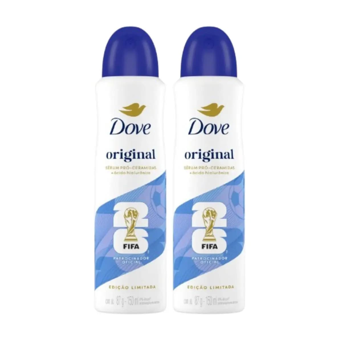 Kit 2 Unidades Desodorante Aerossol Dove Original Tradicional 150ml