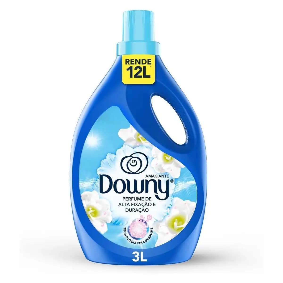 Downy Amaciante de Roupas Concentrado Líquido Brisa Suave 3L – Rende 12L, Perfume Suave com Notas de Jasmim e Algodão