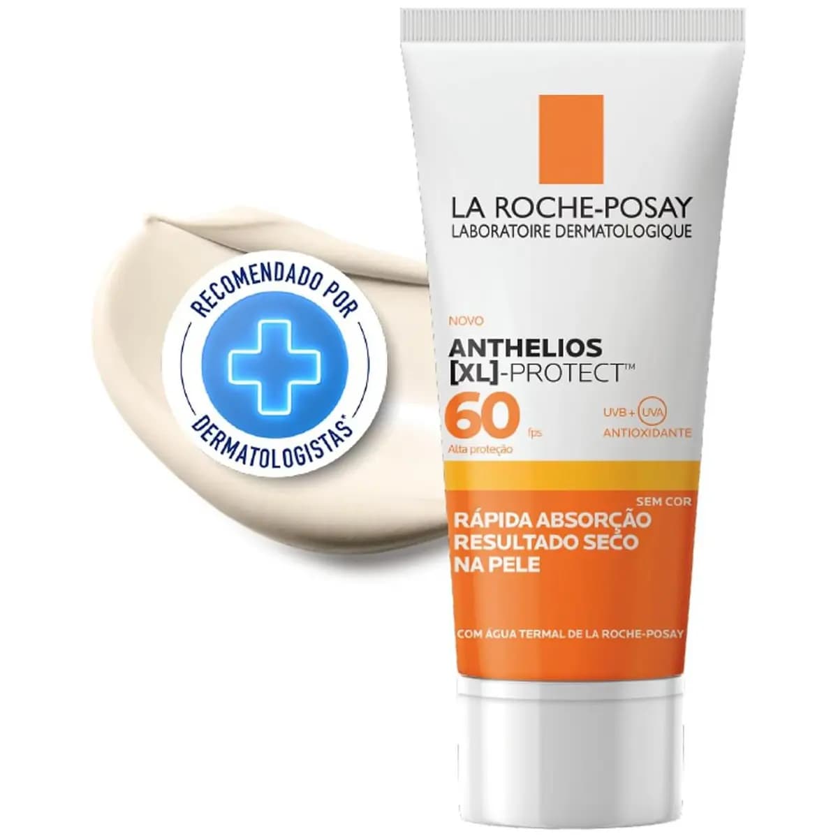 La Roche-Posay Protetor Solar Facial FPS 60 Gel Creme Oil-Free com Ação Hidratante e Antioxidante UVA/UVB para Peles Oleosas Sem Cor, Anthelios XL Protect 40g