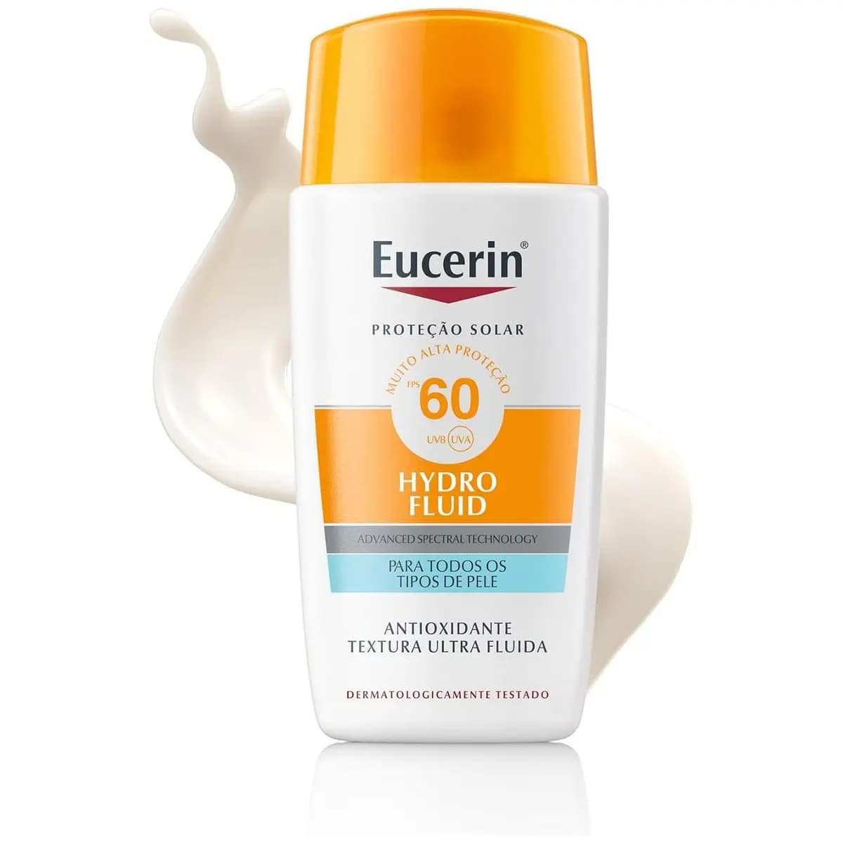 EUCERIN Protetor Solar Facial Ultra Fluido FPS 60 50ml, Hydro Fluid, Antioleosidade, Antioxidante, Rosto, Proteção UVA, UVB e Luz Visível