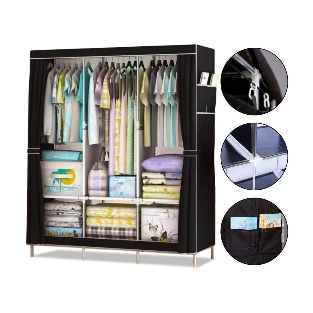 Guarda Roupa Dobrável Organizador De Roupa Armário Grande