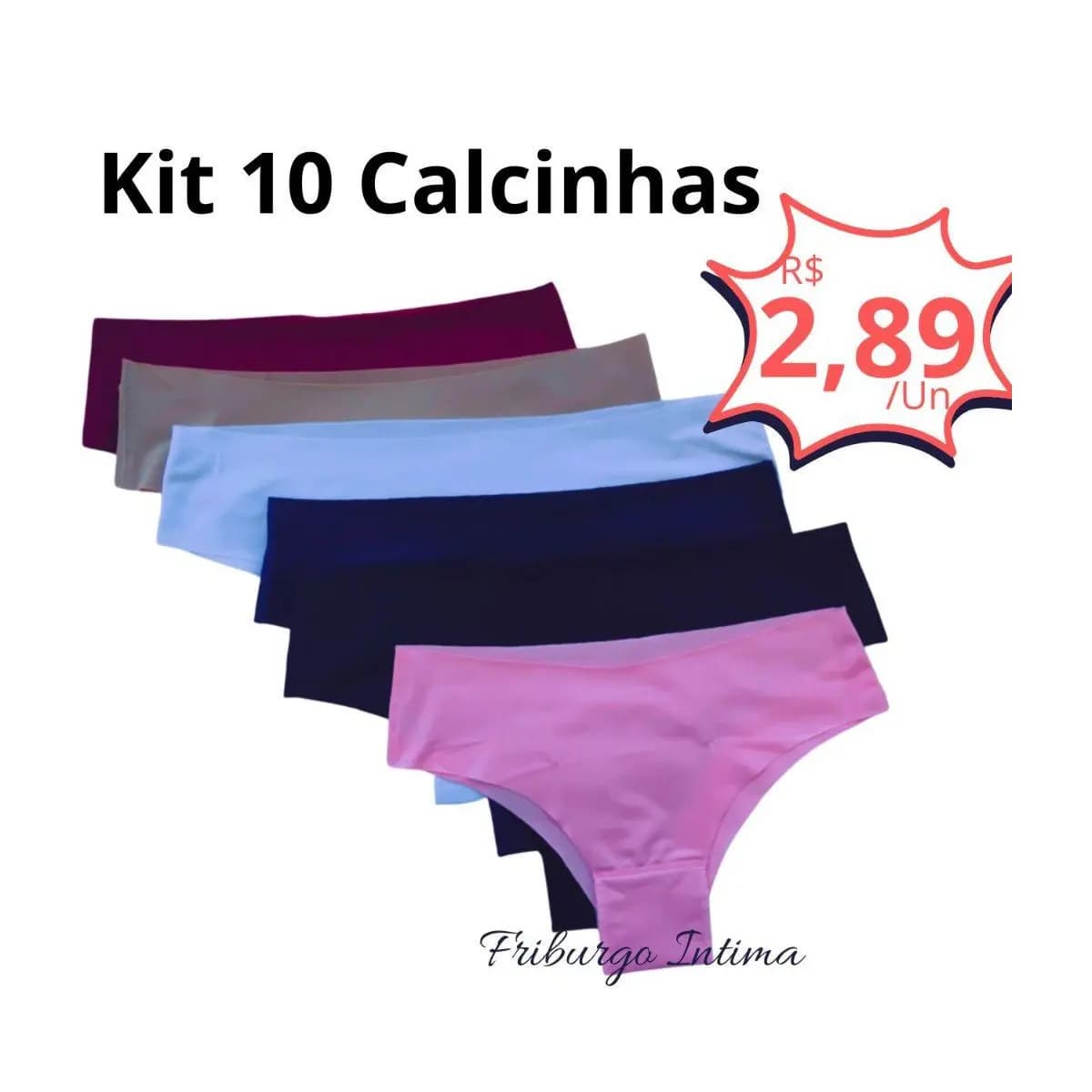 Kit 10 Calcinha Conforto Não Marca Tanga Laser kit 10 ou 5