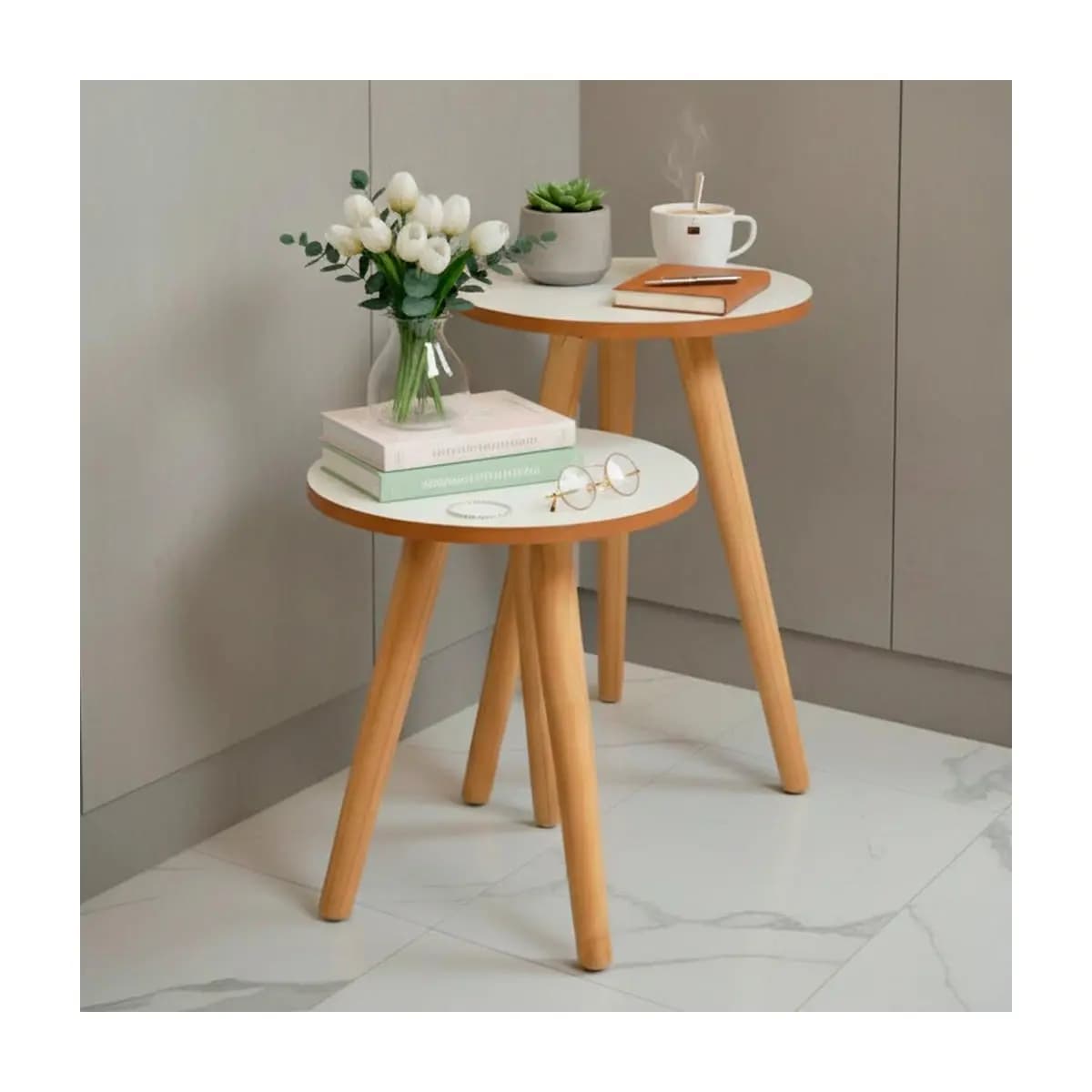 Mesa Pé Palito De Apoio E Lateral Sofa Mdf ou Mdp E Madeira