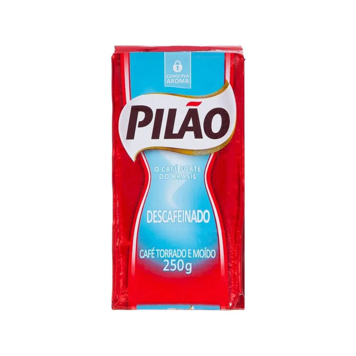 Café Pilão Torrado e Moído Descafeinado Vácuo 250g