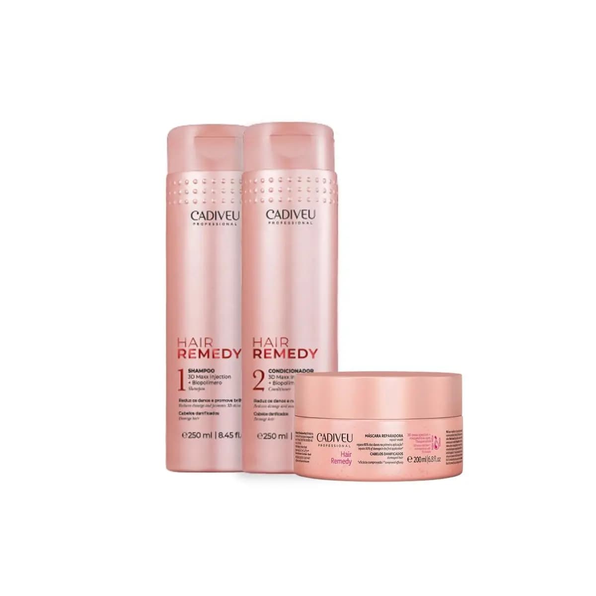 Kit Sh. Cond. e Mascara Hair Remedy 200ml - Cadiveu