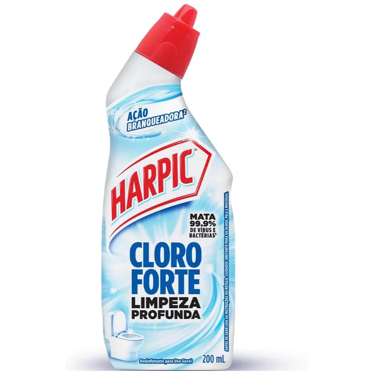 Harpic Cloro Forte, Desinfetante e Desodorizador Sanitário, 200ml