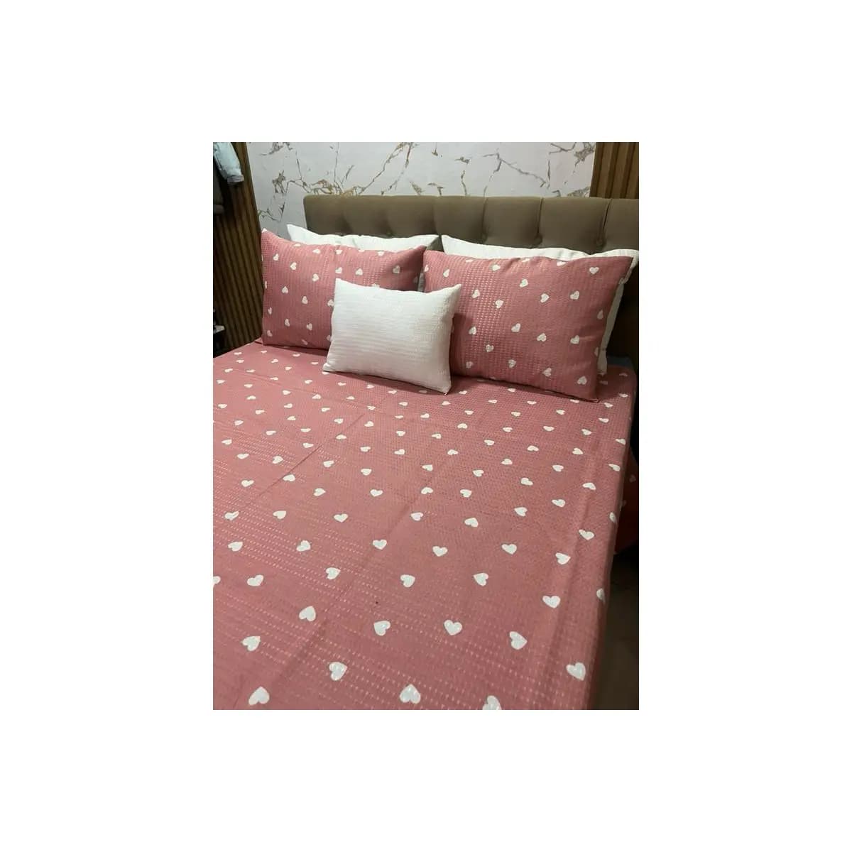 Colcha Cobre Leito Estampado Casal, Queen e King 3 peças