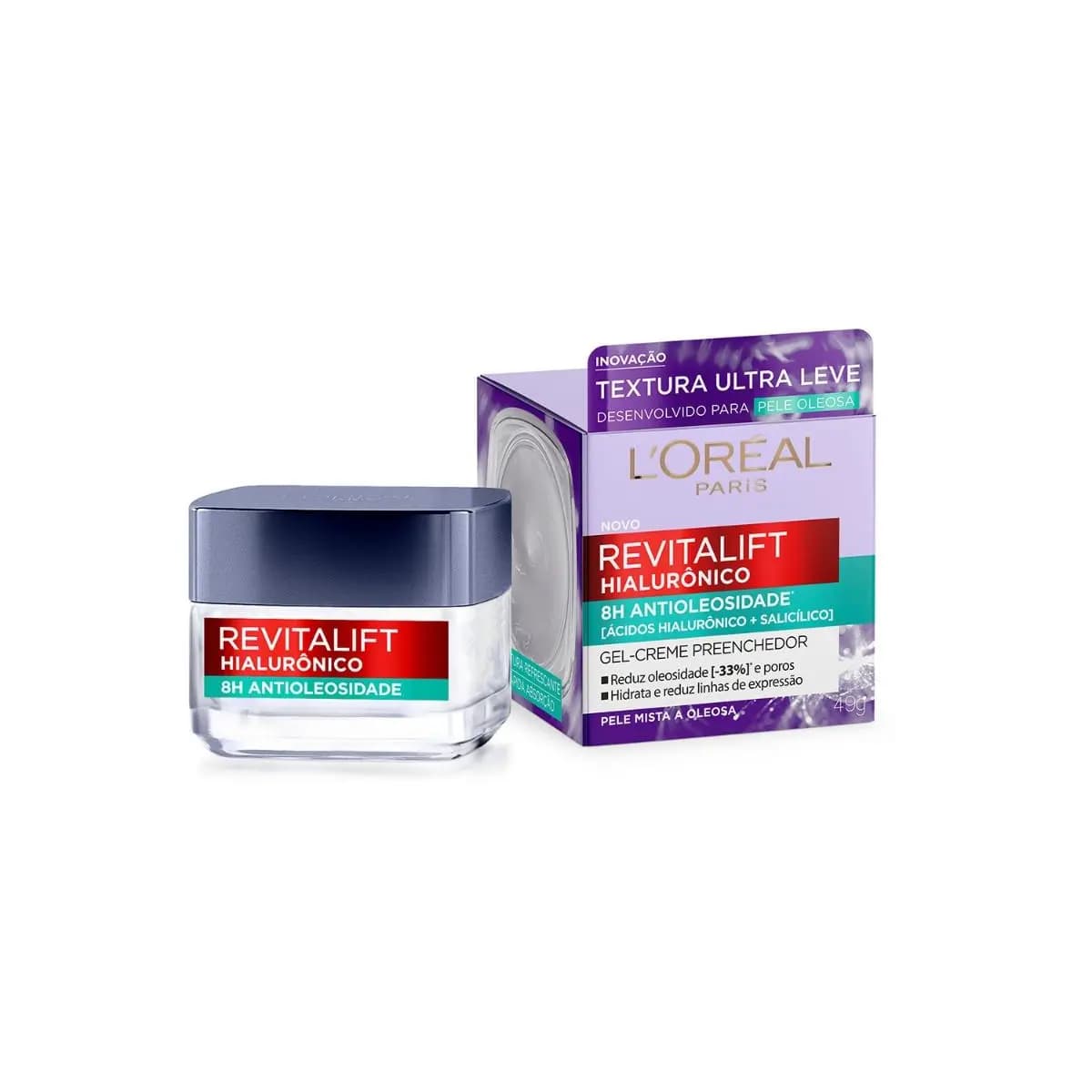 Creme Facial Anti-Idade Noturno, Preenche Linhas, Hidrata e Tonifica a Pele, Revitalift Hialurônico, L'Oréal Paris, 49g