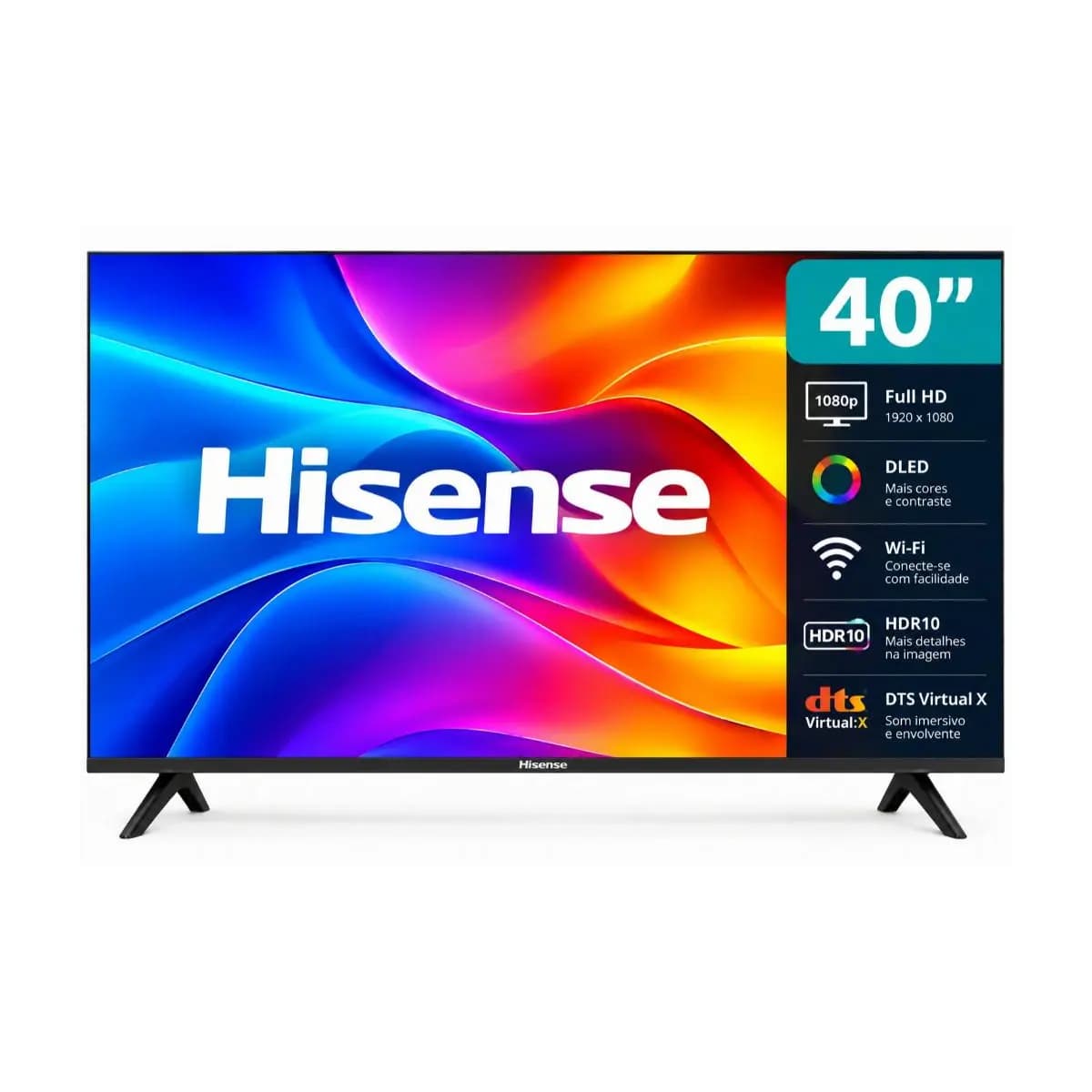 Smart TV Hisense 40" Full HD DLED Wi-Fi HDR10 40A4NV DTS Virtual X