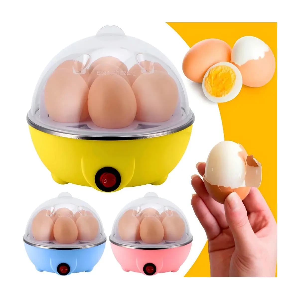 Cozedor De Ovos Portátil Elétrico Cozinha A Vapor 110v/220v