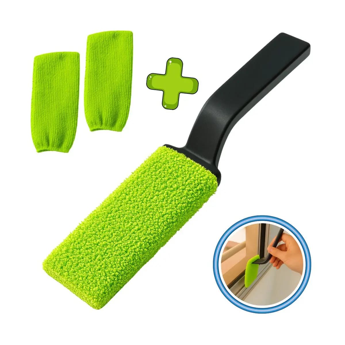 Espátula Limpa Box com Pano de Microfibra | Limpa Trilhos, Box, Cantos e Frestas | Escolha seu Kit