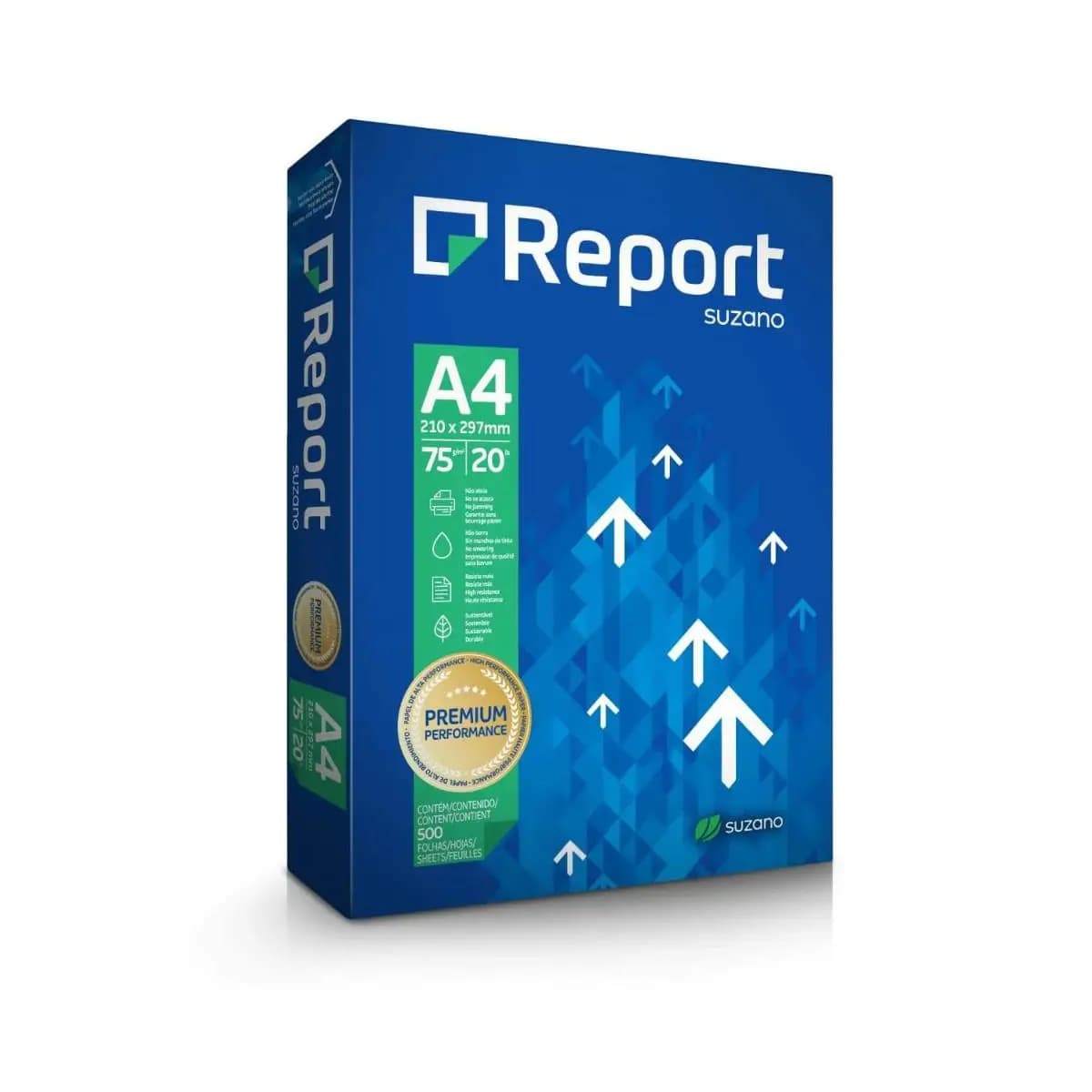 Papel Sulfite A4 500/100 folhas Branco 75g/m² Report escola escritório