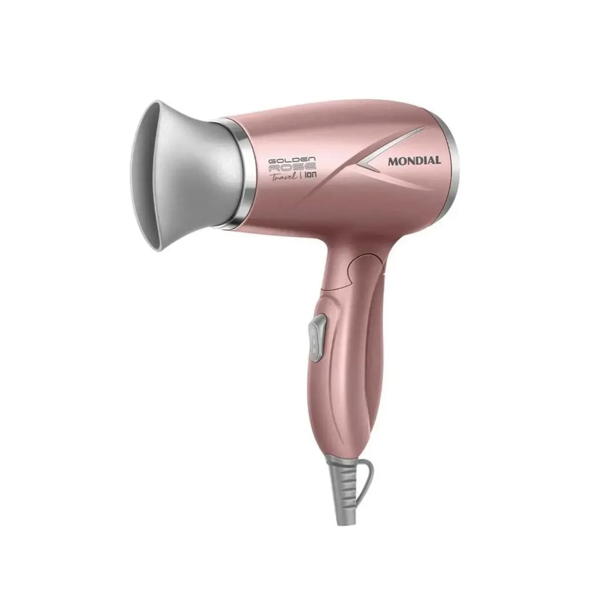 Secador de Cabelo Mondial Travel Golden Rose 2 Velocidades + 2 Temperaturas 1200W Bivolt SC-47-GR