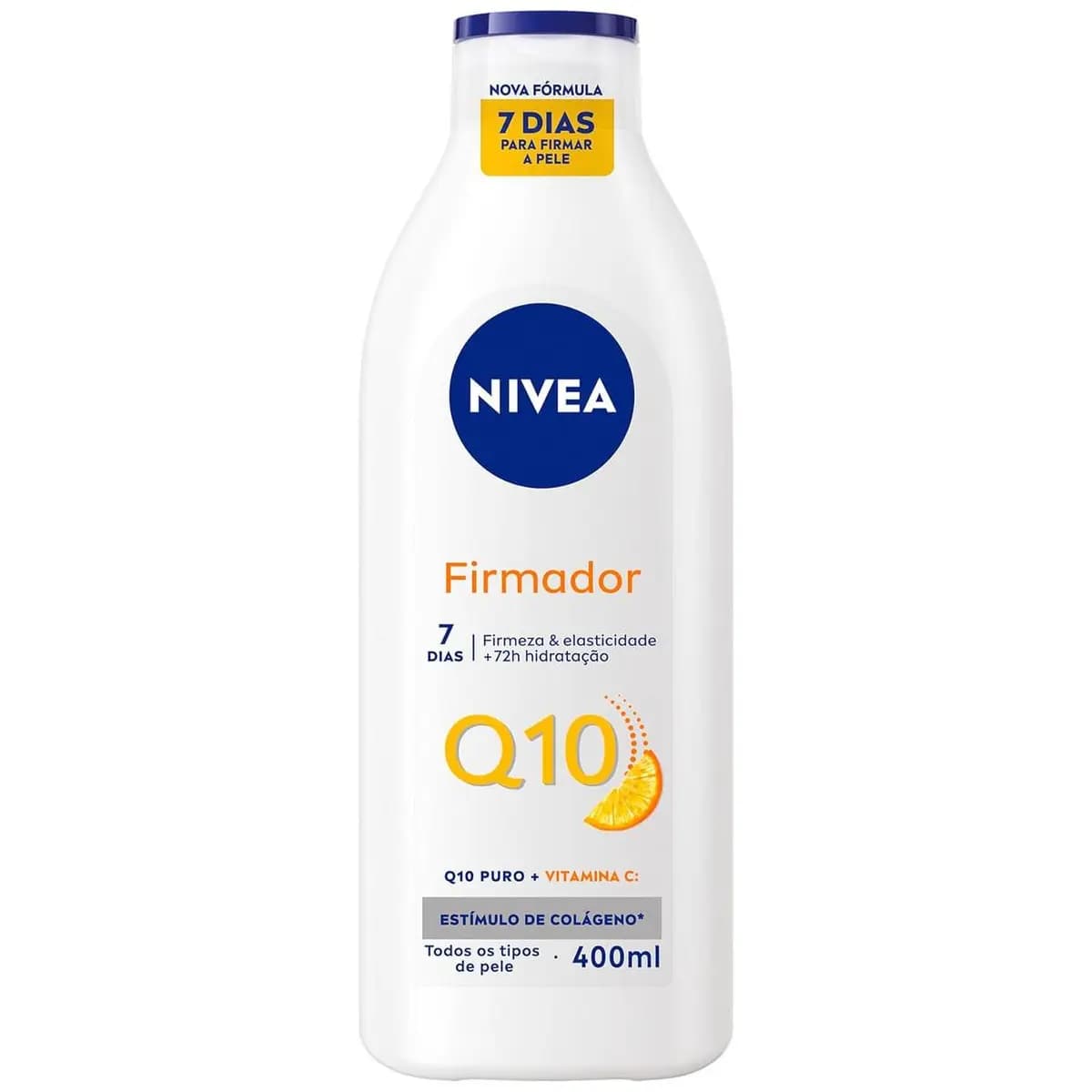NIVEA Loção Hidratante Firmador Q10 + Vitamina C 400ml, Hidratação Intensa 48h, Pele Firme e Elasticidade, Corporal, Todos os Tipos de Pele