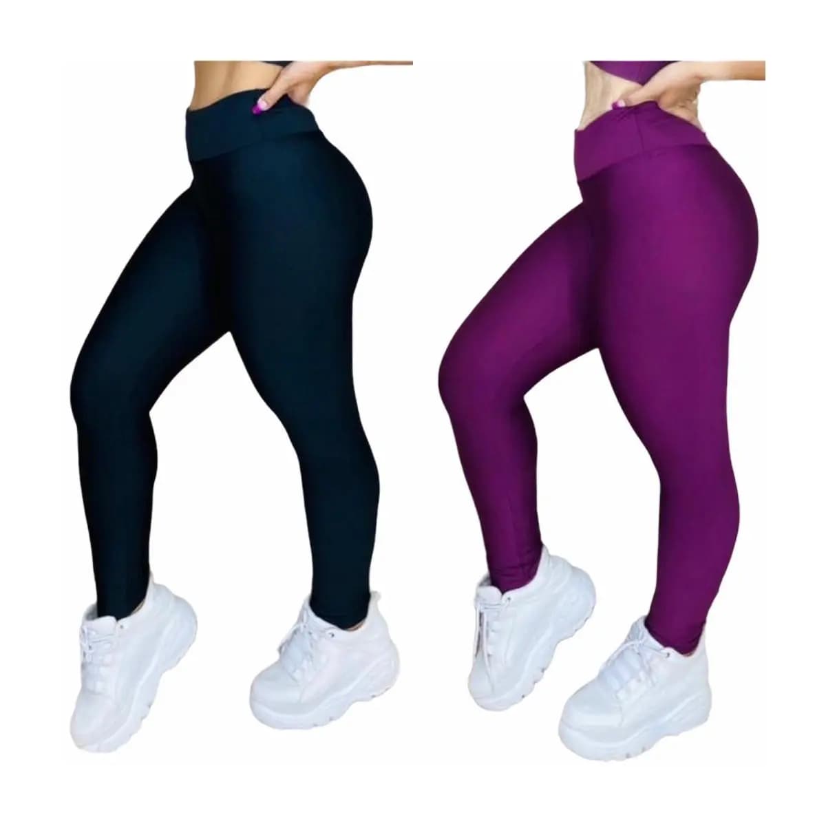 Kit 2 Calças Leg Suplex Feminina Fitness