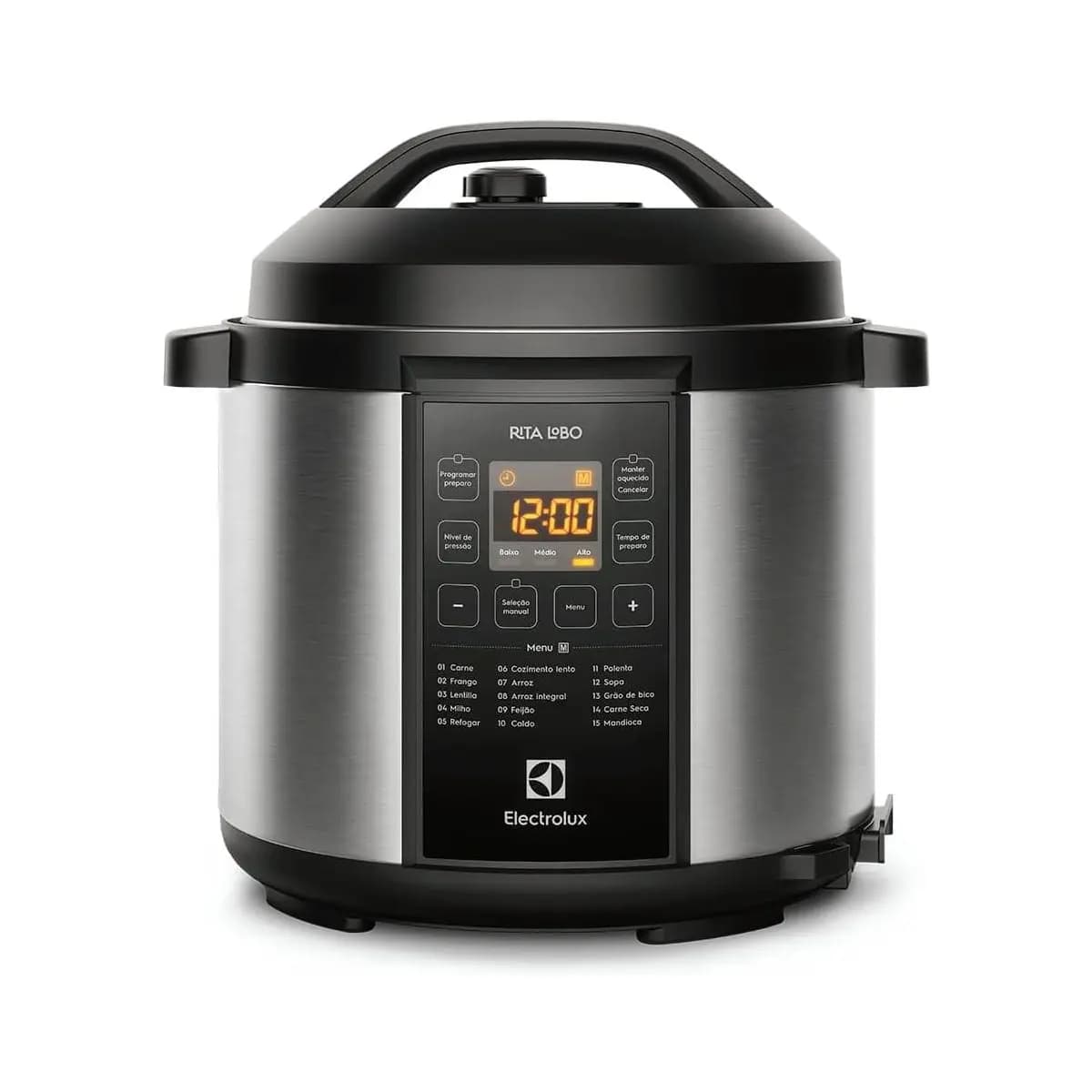 Panela de Pressão Elétrica Electrolux por Rita Lobo 6L Preta Experience Digital (pcc20) 127v