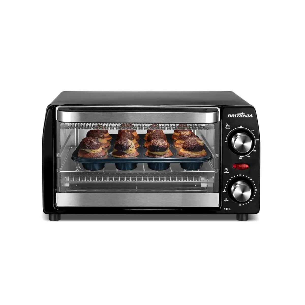 Forno Elétrico Britânia 10L Preto 2 Resistências 1050W BFE11