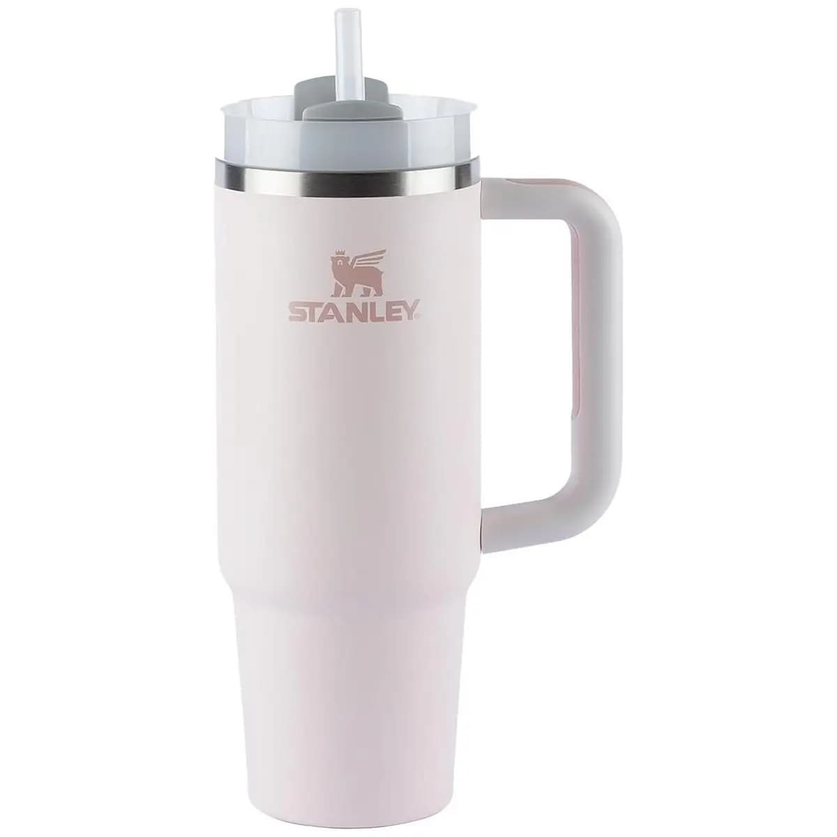 Stanley - Quencher H2.0 FlowState 1,18L - Copo de aço inoxidável com isolamento a vácuo, tampa e canudo, para água, chá gelado, café, smoothies e muito mais, Rose Quartz