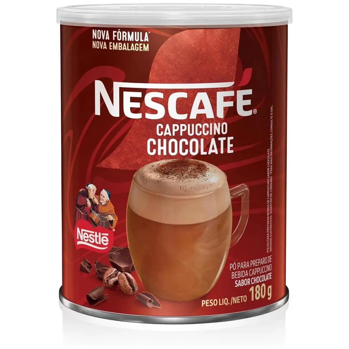 Café Solúvel Nescafé Cappuccino Dois Frades Lata 180g