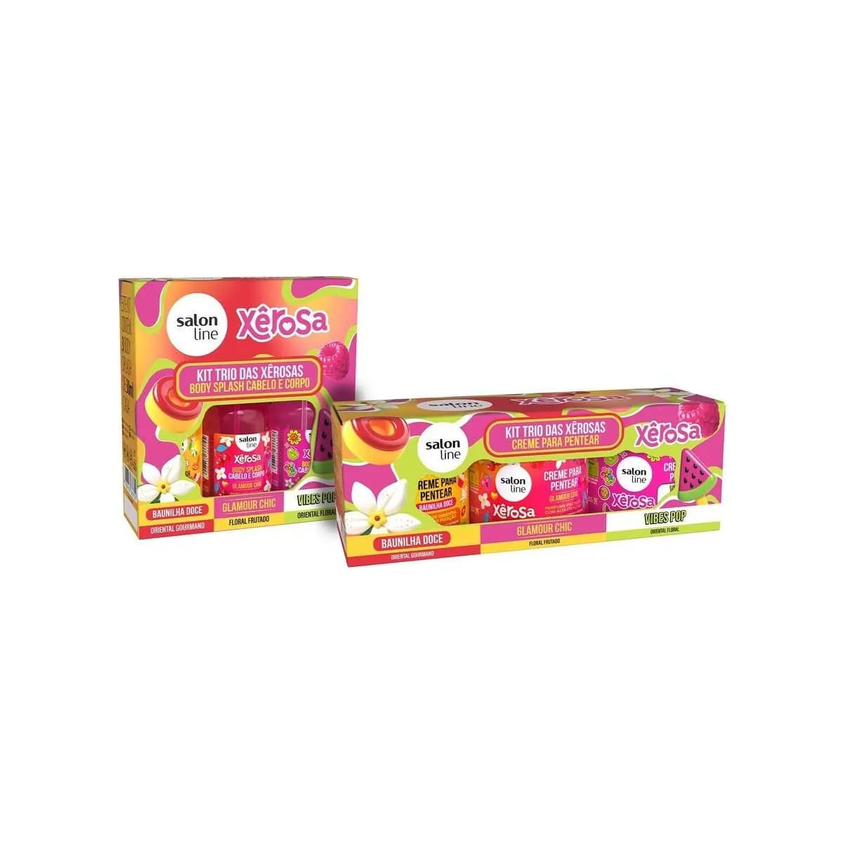 Duplinha de Kits Xêrosa Body Splash e Creme para Pentear