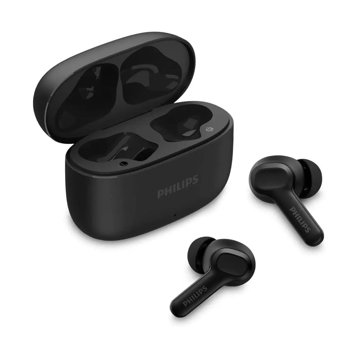 PHILIPS, Fone de Ouvido Sem Fio TWS, TAT1109BK/00, Bluetooth, Com Microfone, Até 24 horas de bateria, Preto