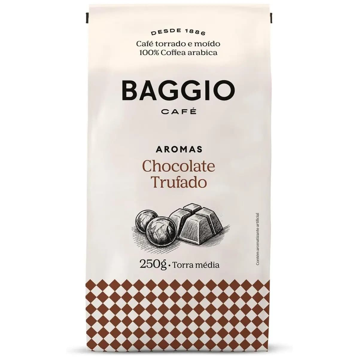 Baggio Café Café Torrado e Moído Aroma de Chocolate Trufado 250g