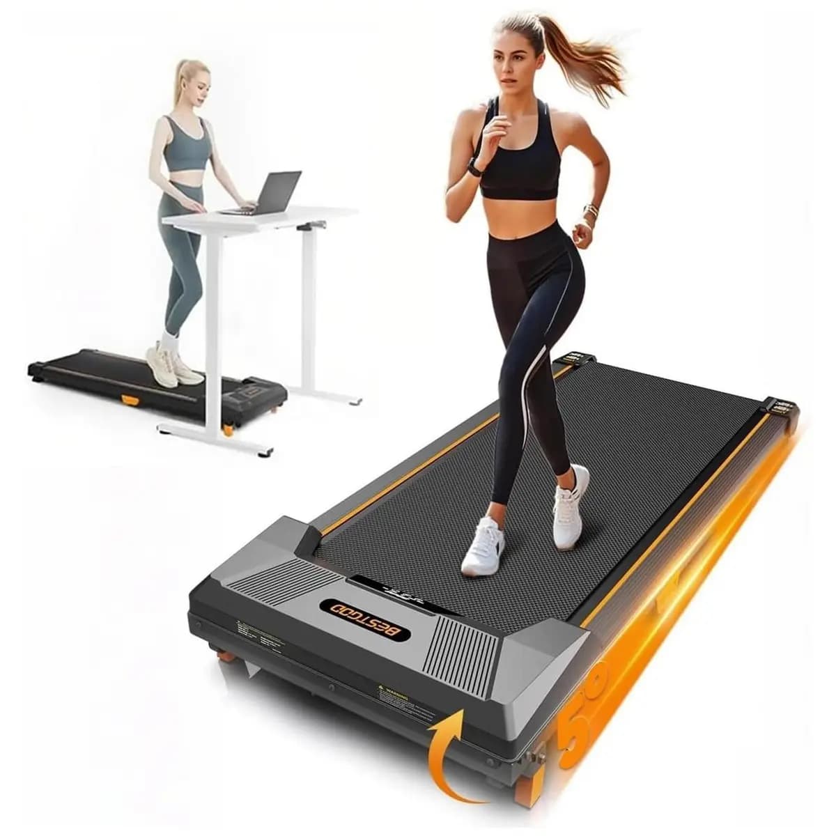 Review: Esteira Ergométrica Eletrica, Esteira Portátil Fitness Residencial Até 120 kg Aparelhos de Academia em Casa