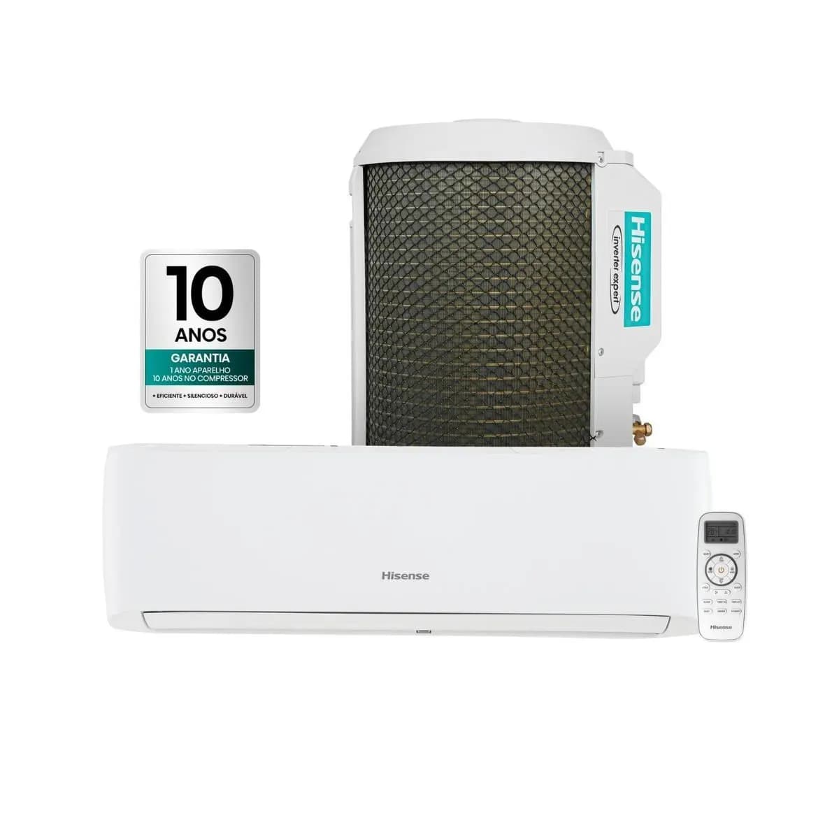 Ar Condicionado Split Hi-wall Hisense Eco Plus Ii 9000 Btus Frio As-09tw2rurck00 Inverter 220v