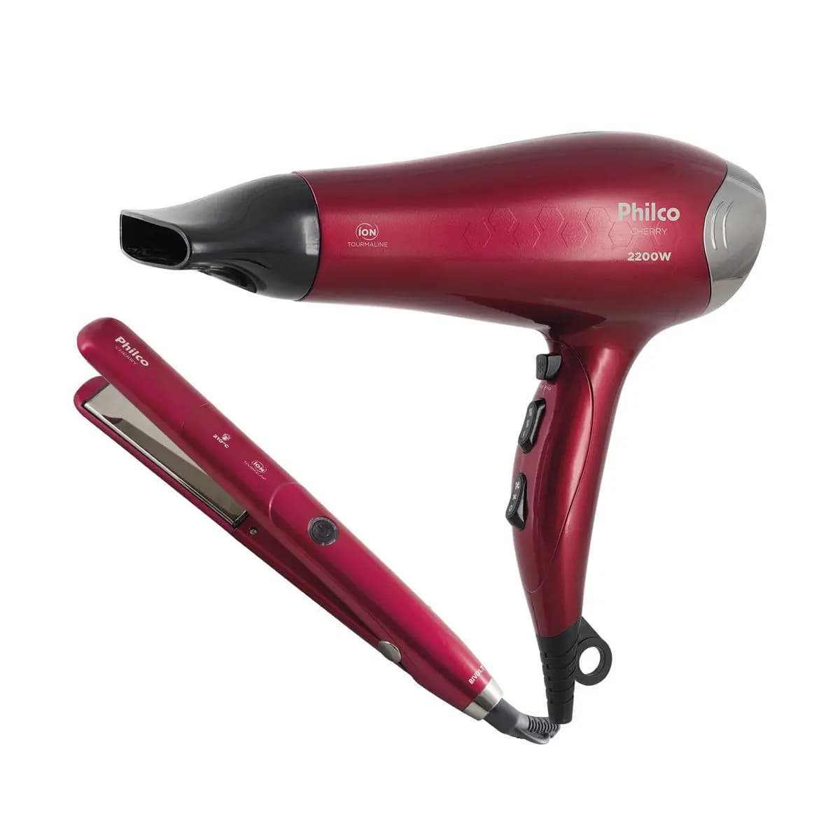 Kit Cuidados Pessoais Philco PKT3250 Cherry Tourmaline Íon