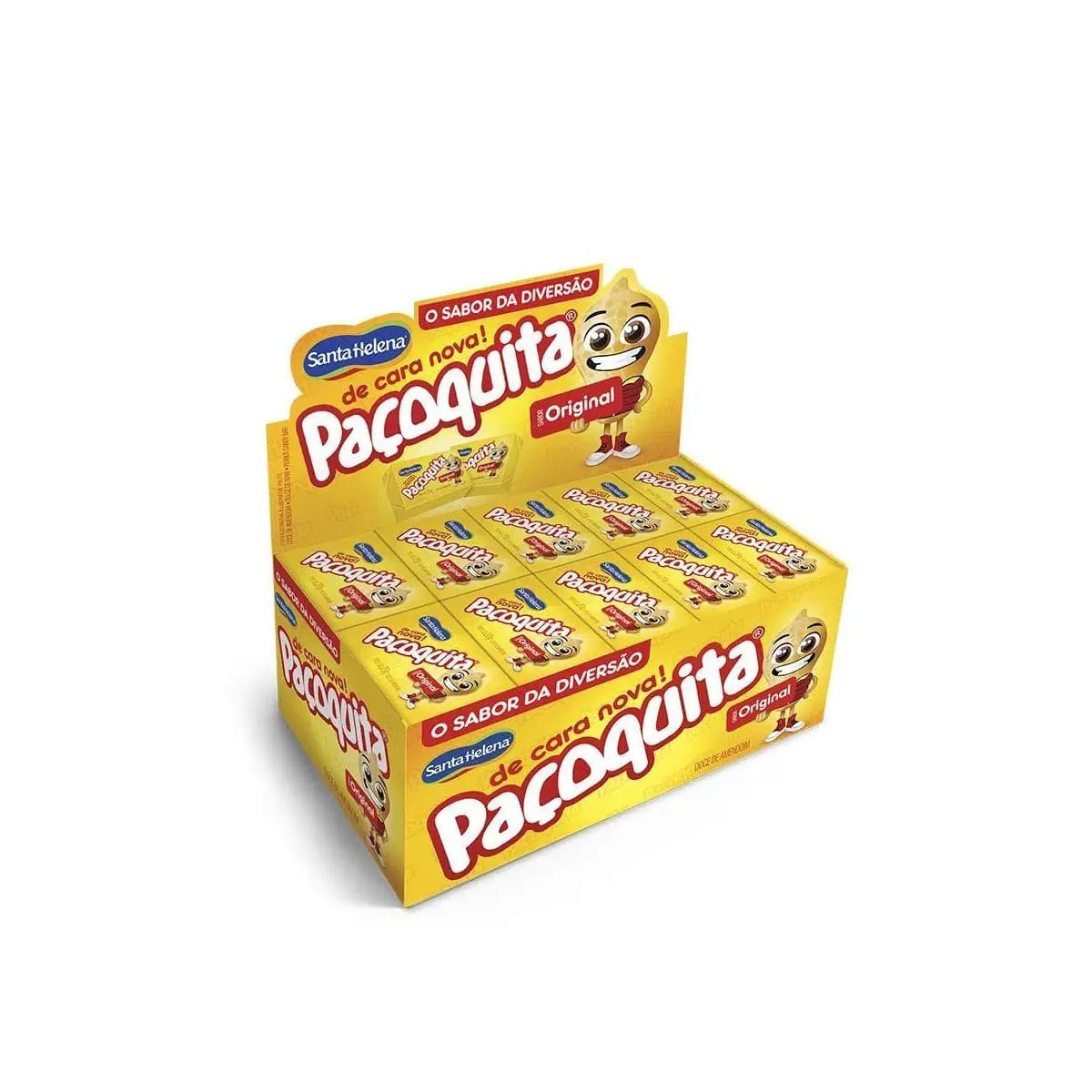 Paçoquita Quadrada Embalada Display De 1Kg Com 50 Unidades De 20g