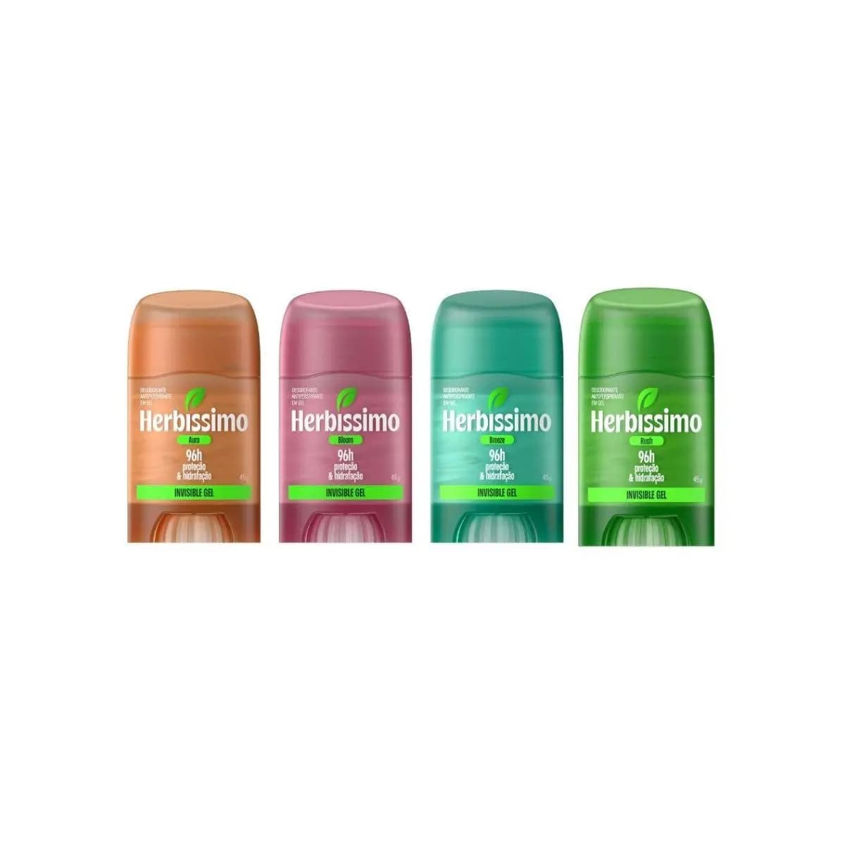 Kit Desodorante Antitranspirante Herbíssimo Invisible Gel Fragrâncias Variadas (4 unidades)