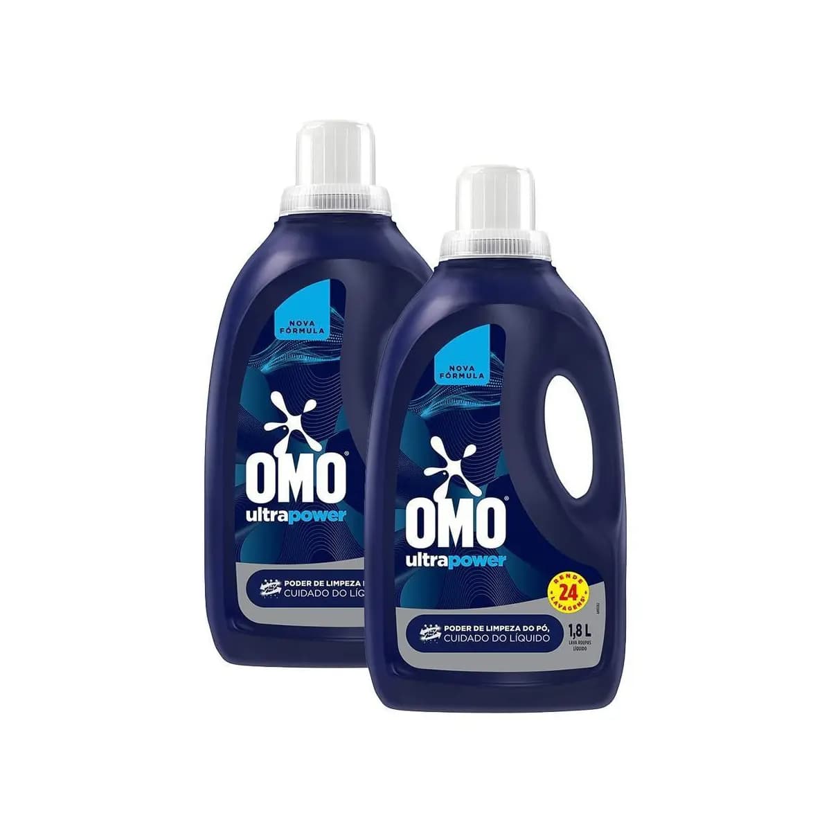 Kit 2 Lava-Roupas Líquido Omo Ultra Power 1,8l