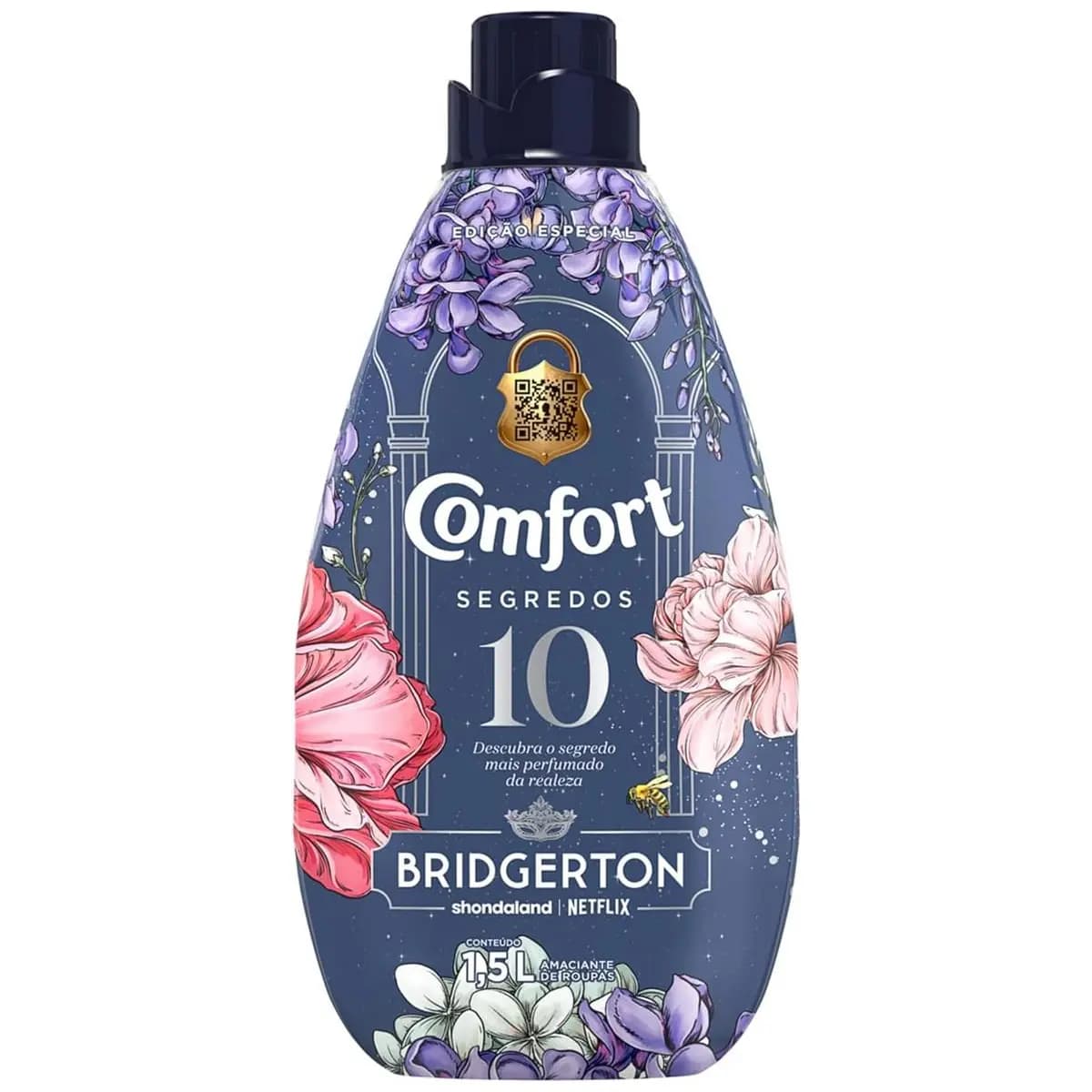 Amaciante de Roupa 10 Bridgerton Comfort Segredos Frasco 1,5l Edição Especial