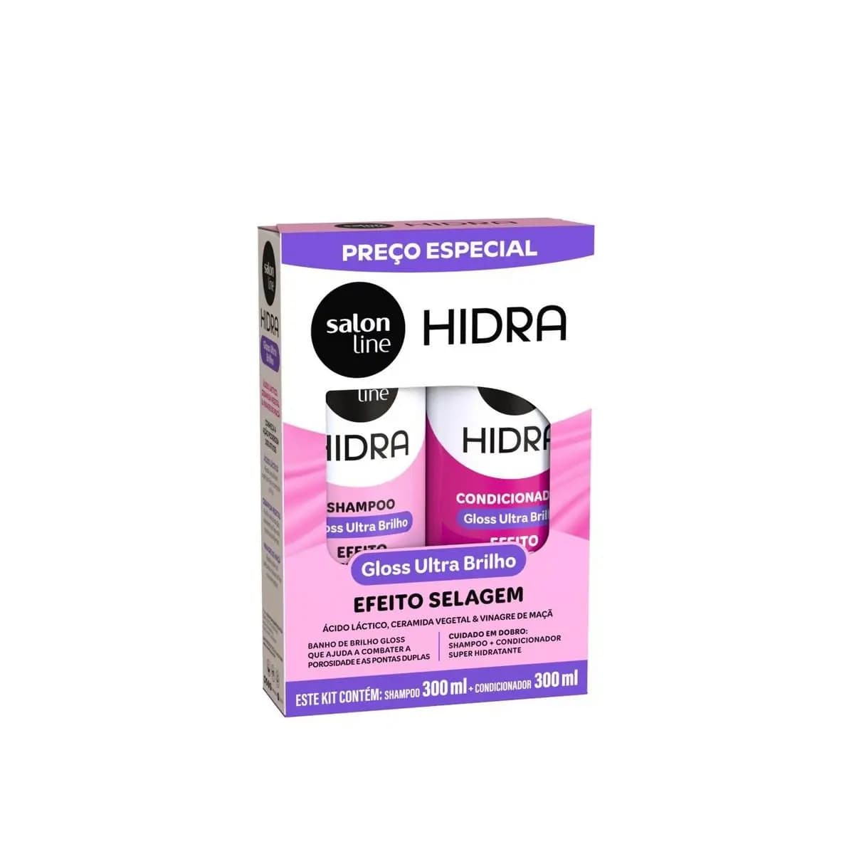 Kit Shampoo + Condicionador Hidra Nutrição e Brilho Salon Line 300ml
