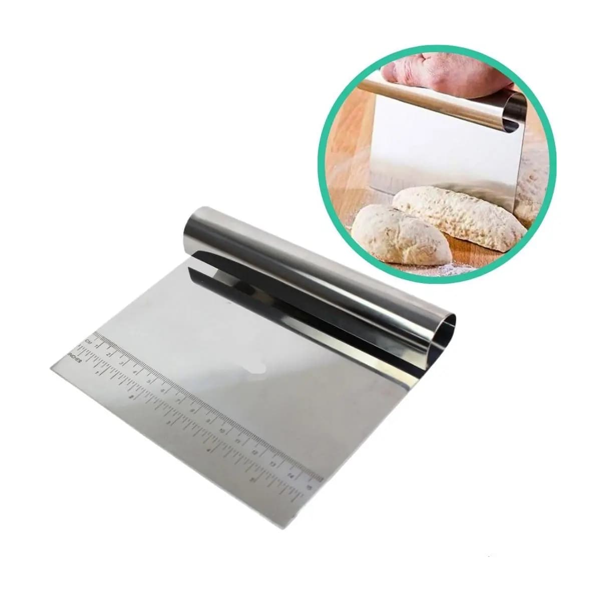 Espátula Em Inox Prática Raspador De Massa Com Cabo Tubular - KL-4193