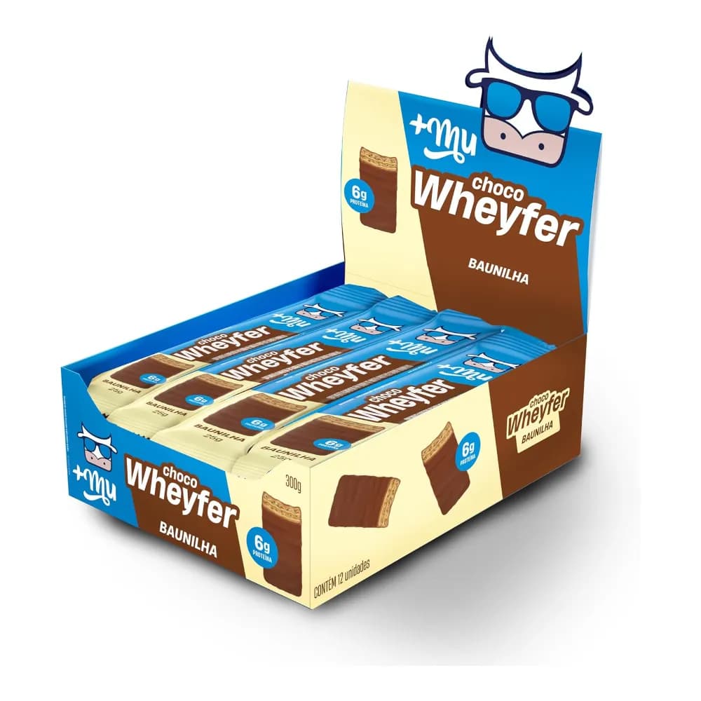 +Mu Chocowheyfer Proteico Sabor Baunilha - Display com 12 unidades - 300g