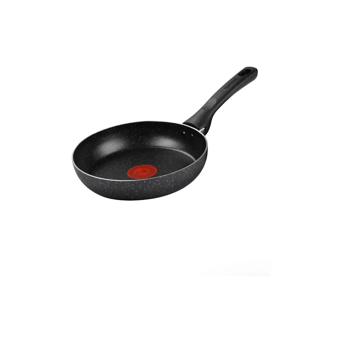 Frigideira Rochedo Stone Pro 20cm Preta com Efeito Pedra e Antiaderente Minerium, Alta Resistência e Durabilidade, Cabos Ergonômicos e Base Limpa Fácil