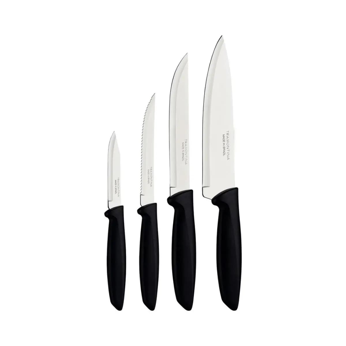 JOGO DE FACAS 4PCS PLENUS PRETO