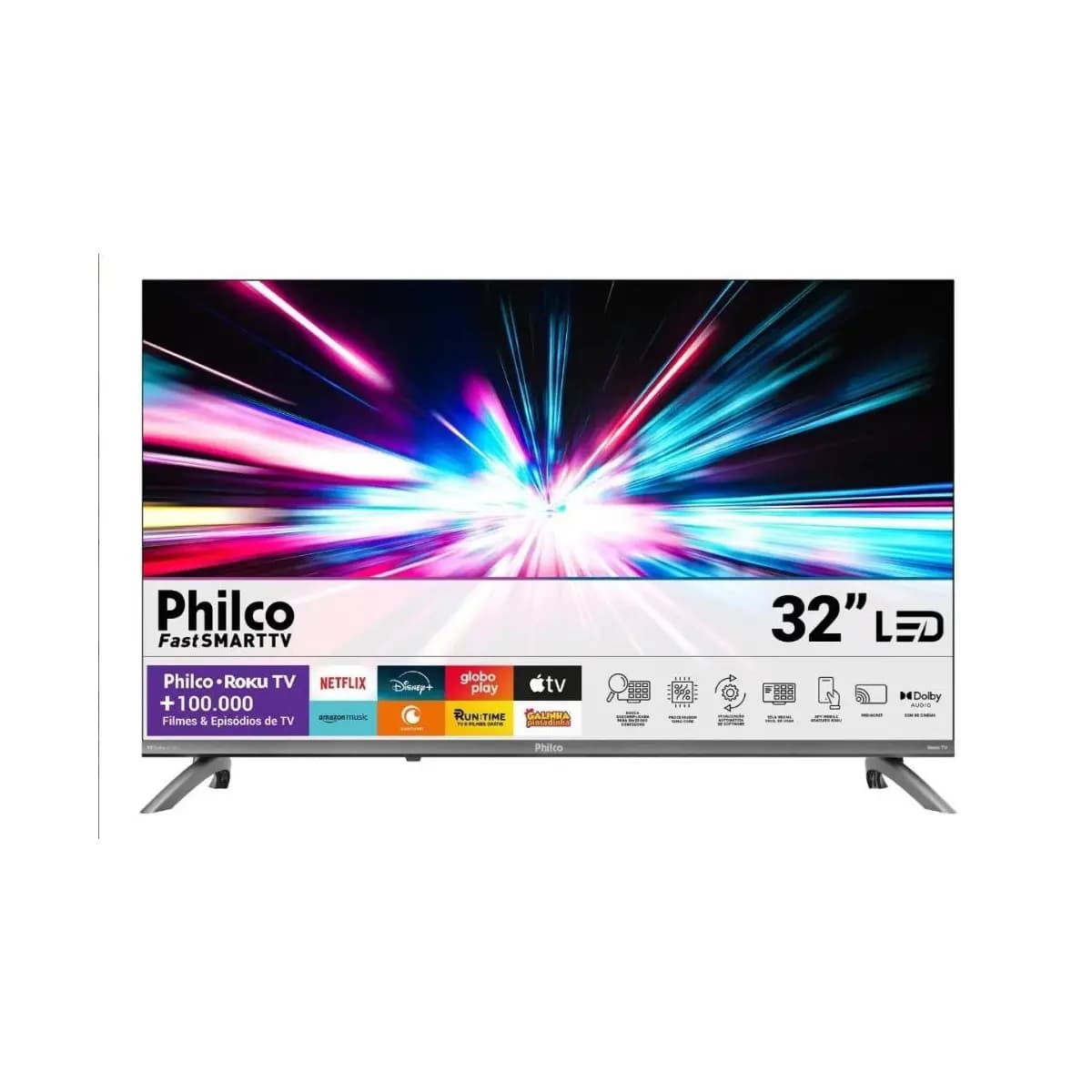 Smart Tv 32 Philco Roku Tv Dolby Áudio Hdr10 P32crb