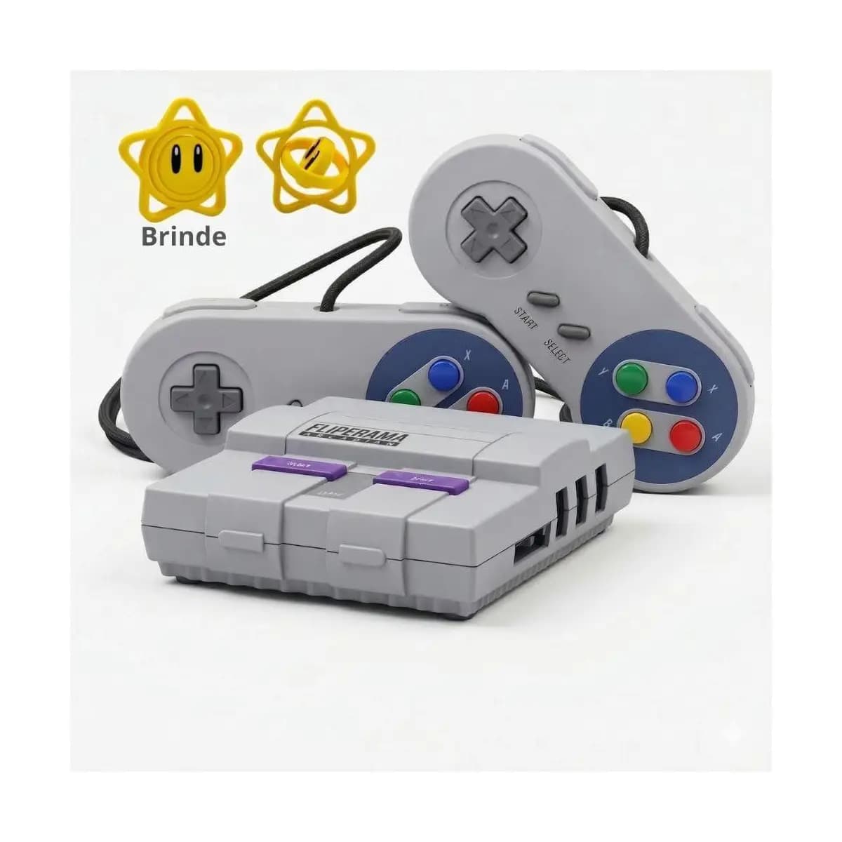 Game Retro Mini Super Snes 2 Controles + Pack com todos os Jogos de Snes Fliperama Arcadian