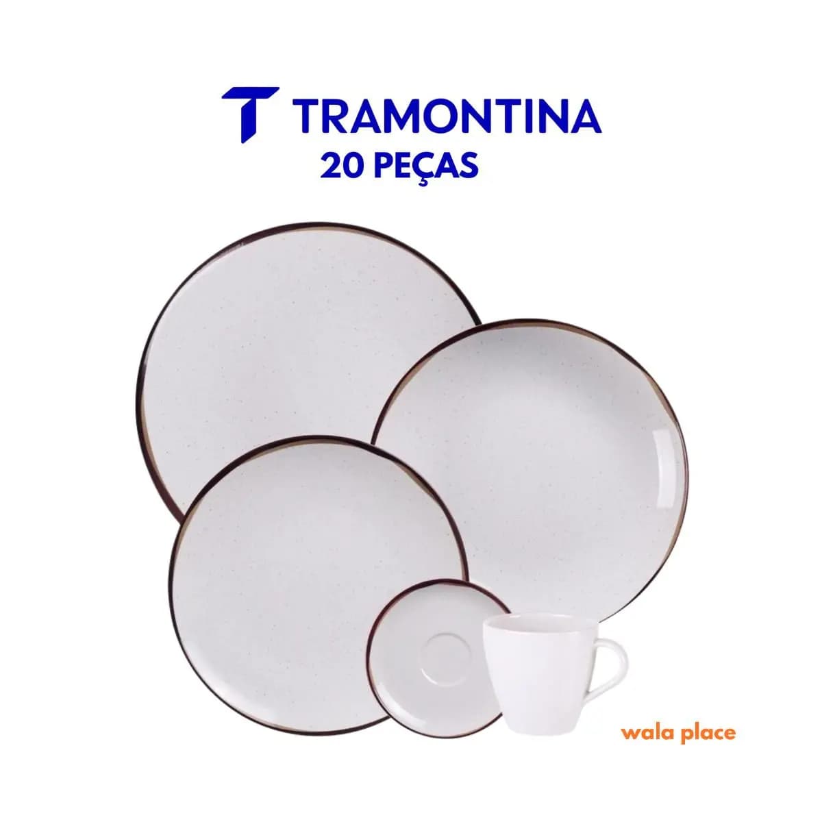 Jogo de Jantar Canyon Porcelana Decorada 20 Peças Tramontina