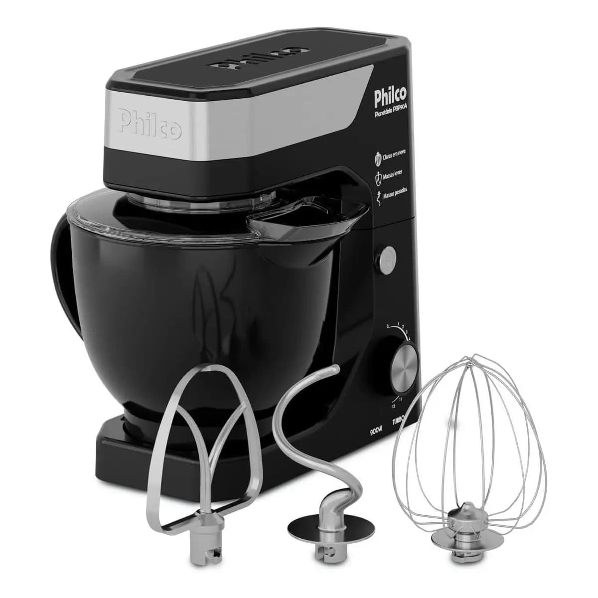 Philco Batedeira Planetária PBP90A Turbo 900W Aço inoxidável