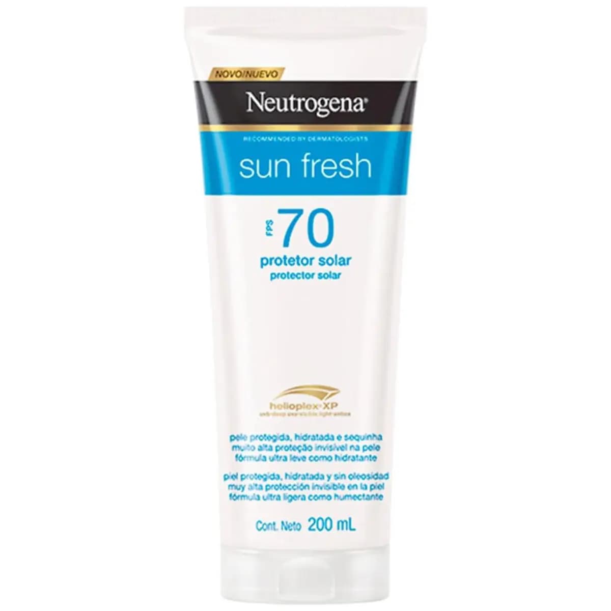 Protetor Solar Corporal em Loção Neutrogena Sun Fresh, FPS 70, 200ml