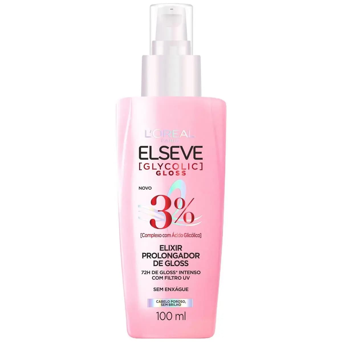 L'Oréal Paris Elseve Glycolic Gloss, Sérum Finalizador Antiporosidade 100ml