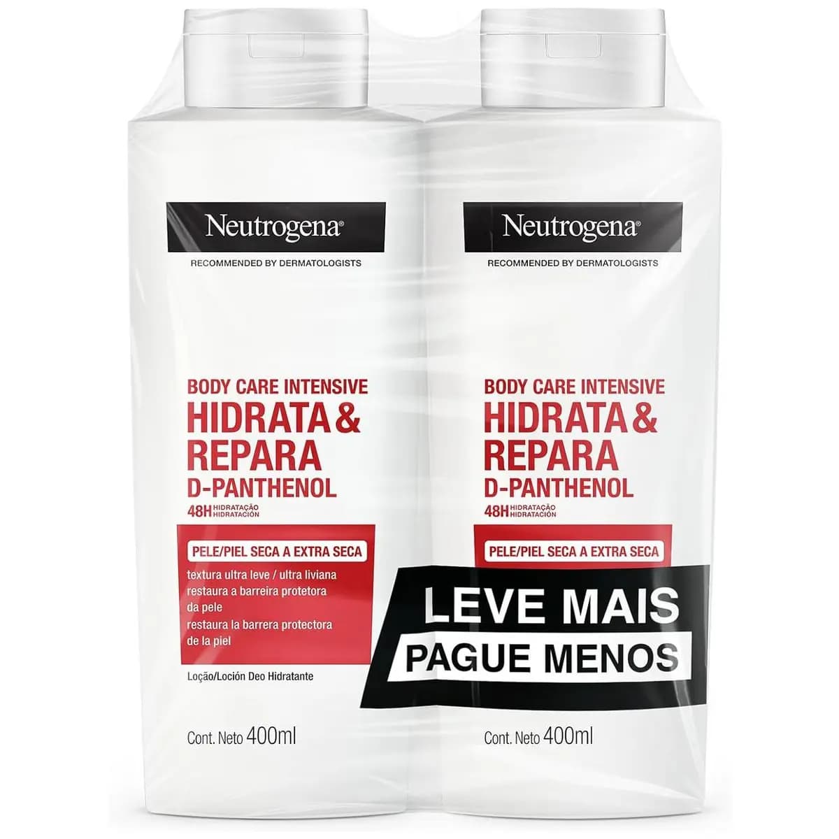 Neutrogena Hidratante Corporal Body Care Intensive Hidrata&Repara, Kit com 2 Unidades de 400ml