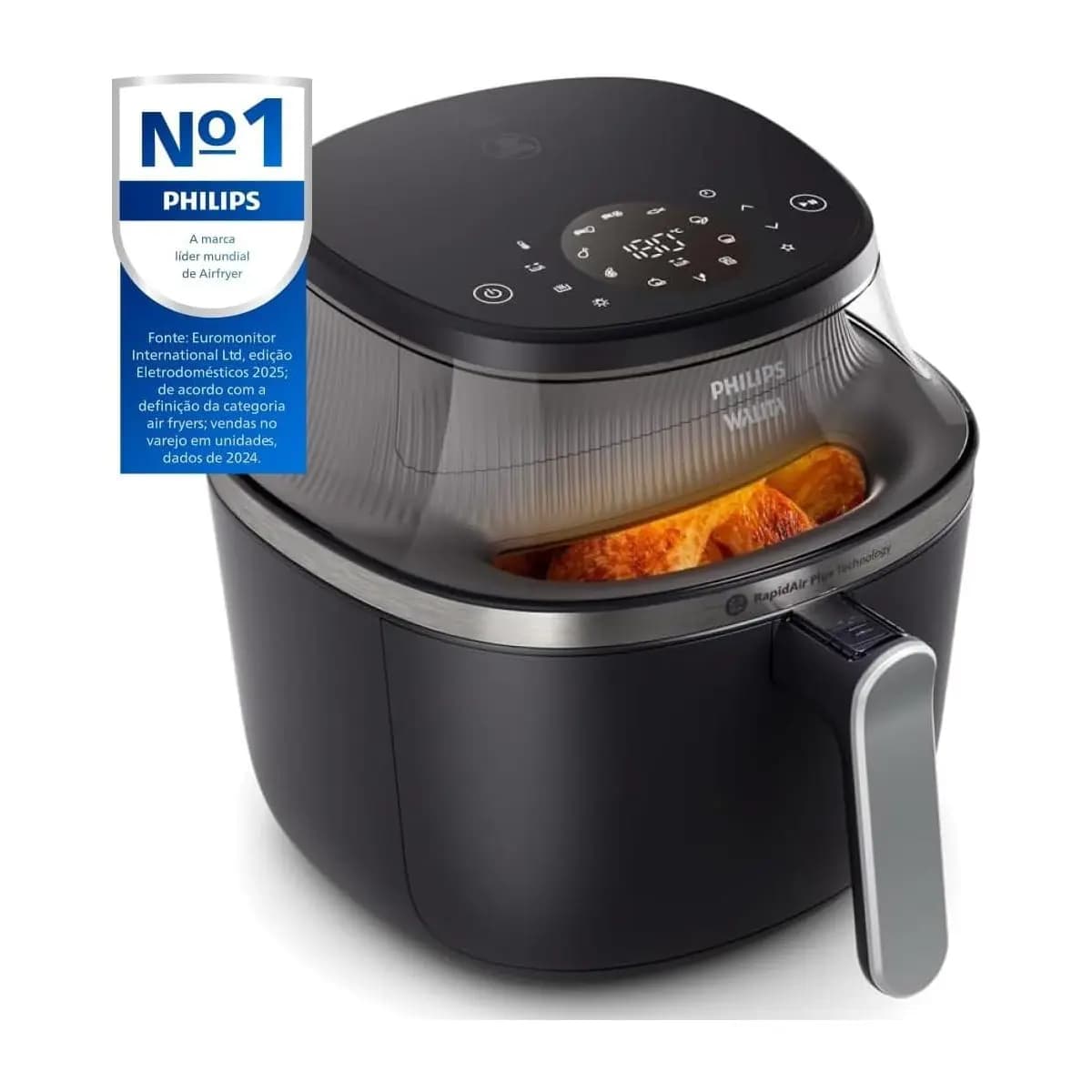 Philips Walita Fritadeira Airfryer Digital 7,2L, Preta, 220V
