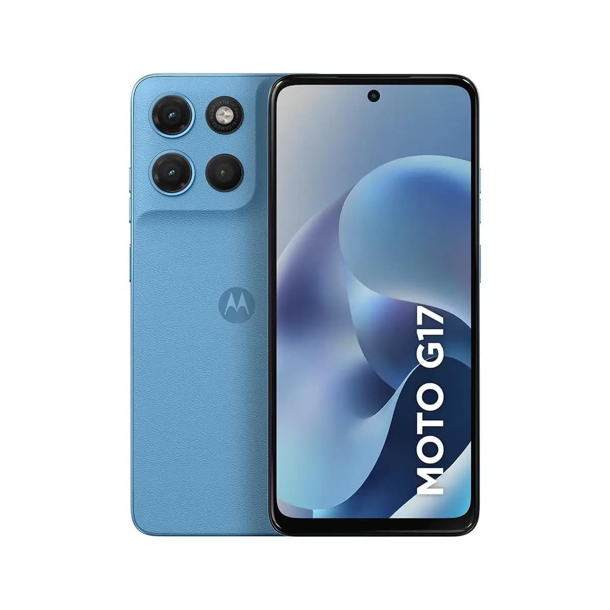 Smartphone Motorola Moto G17 4G - 256GB 12GB (4GB RAM + 8GB RAM Boost) camera 50MP Sony Lytia 600, tela FHD+ 60hz, bateria 5200 mAh - Azul Claro