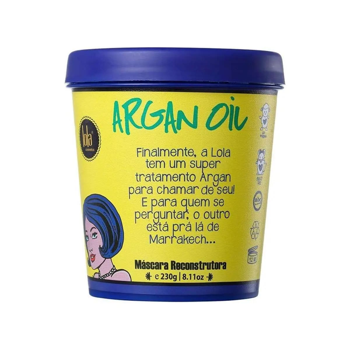 Argan Máscara de Hidratação 230g , Lola Cosmetics
